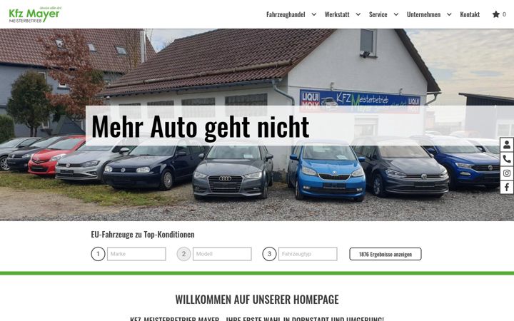 Screenshot of kfz-mayer.eu