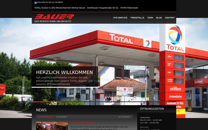 Screenshot of kfz-meisterbetrieb-bauer.de