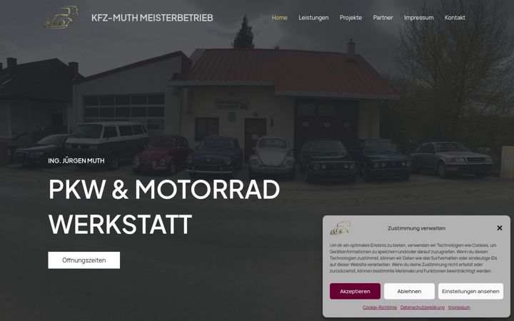 Screenshot of kfz-muth.com