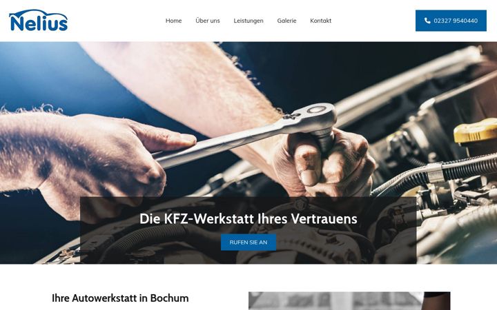 Screenshot of kfz-nelius.de
