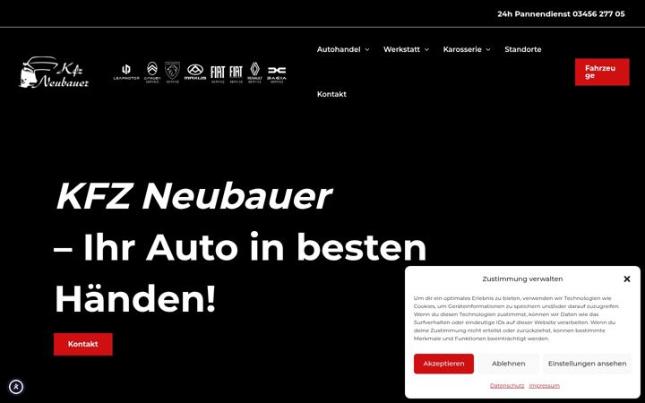 Screenshot of kfz-neubauer.at