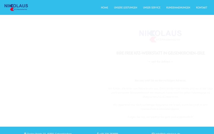 Screenshot of kfz-nikolaus.de