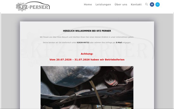 Screenshot of kfz-perner.de