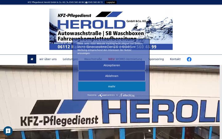 Screenshot of kfz-pflege-herold.de