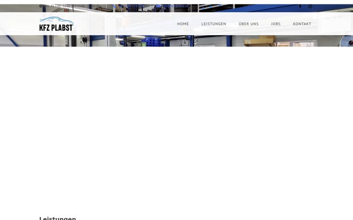Screenshot of kfz-plabst.de