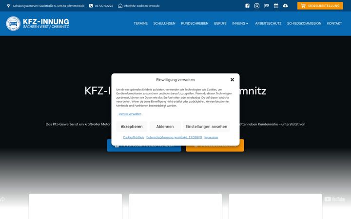 Screenshot of kfz-sachsen-west.de