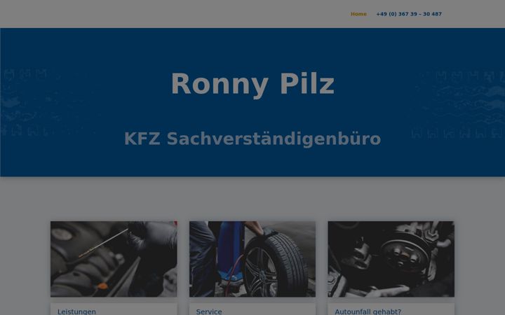Screenshot of kfz-sachverstaendigenbuero-pilz.de