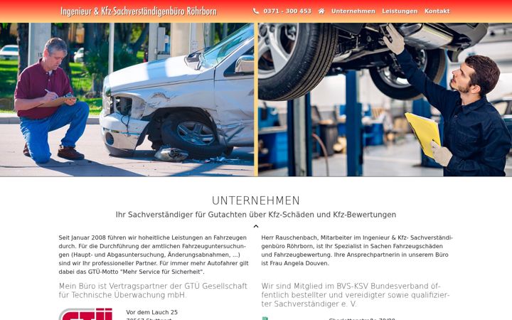 Screenshot of kfz-sachverstaendiger-chemnitz.de