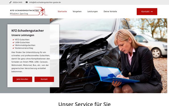 Screenshot of kfz-schadengutachter-goslar.de