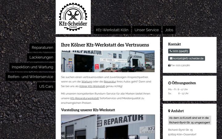Screenshot of kfz-scheider.de