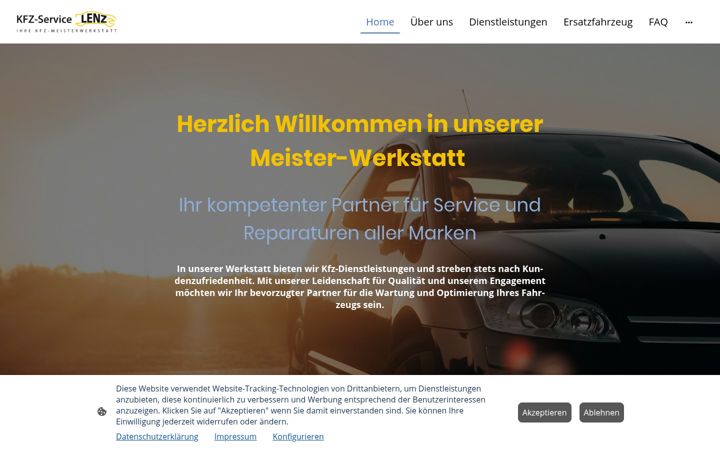 Screenshot of kfz-service-lenz.com