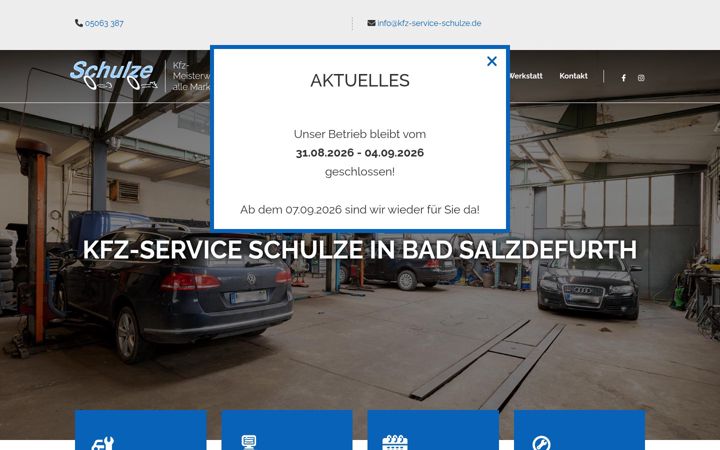 Screenshot of kfz-service-schulze.de