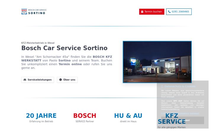 Screenshot of kfz-sortino.de
