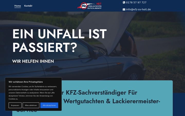 Screenshot of kfz-sv-heit.de
