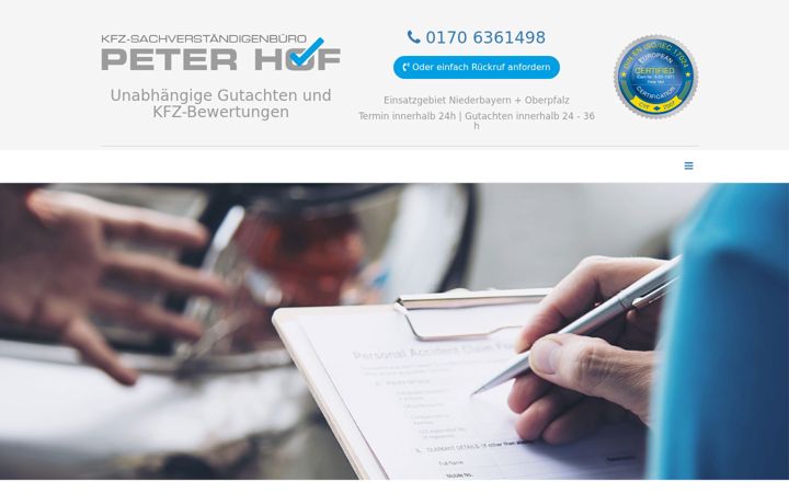 Screenshot of kfz-sv-hof.de
