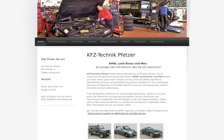 Screenshot of kfz-technik-pfetzer.de