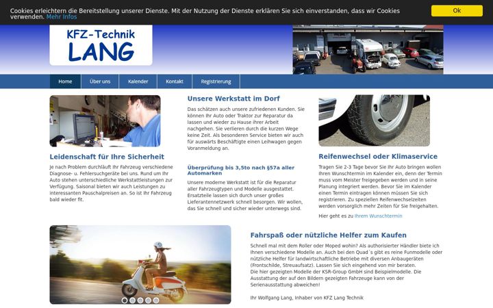 Screenshot of kfz-technik-wlang.at