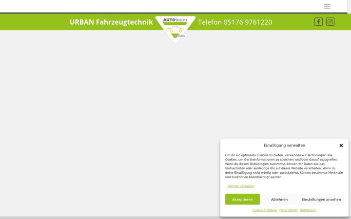 Screenshot of kfz-urban.de