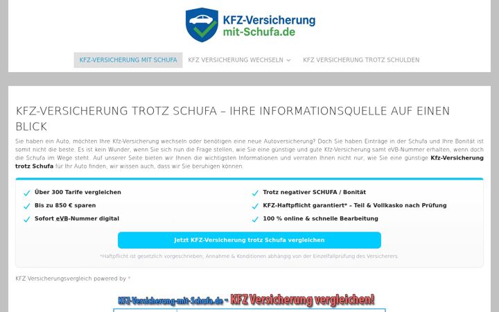 Screenshot of kfz-versicherung-mit-schufa.de