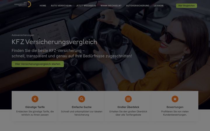 Screenshot of kfz-versicherungsvergleich.com