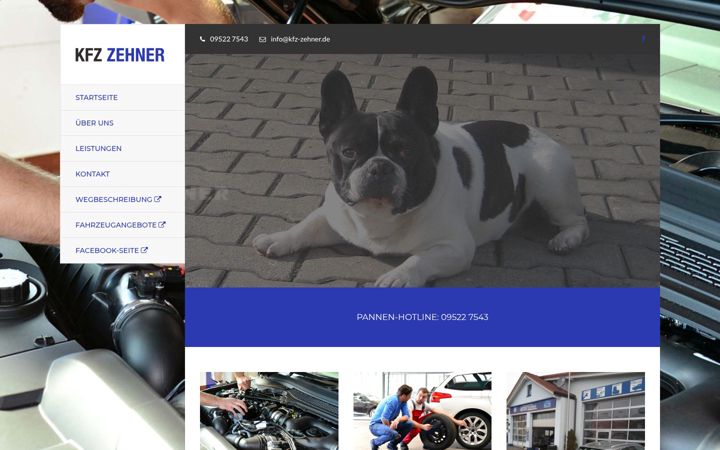 Screenshot of kfz-zehner.de