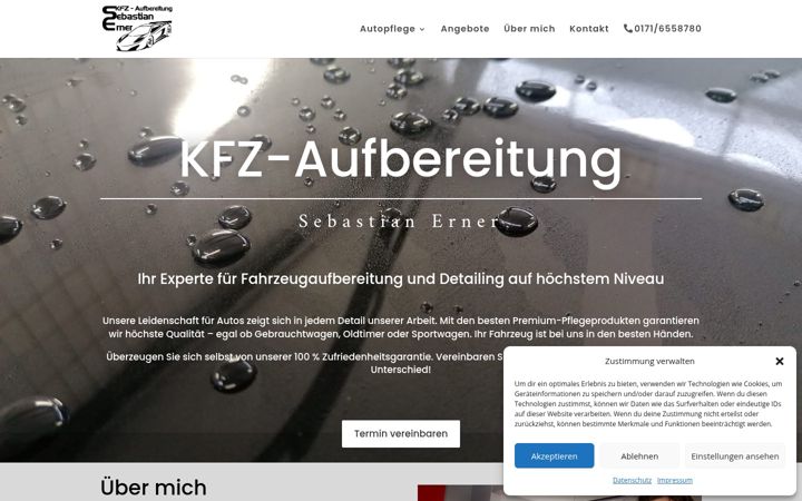 Screenshot of kfzaufbereitung-erner.de