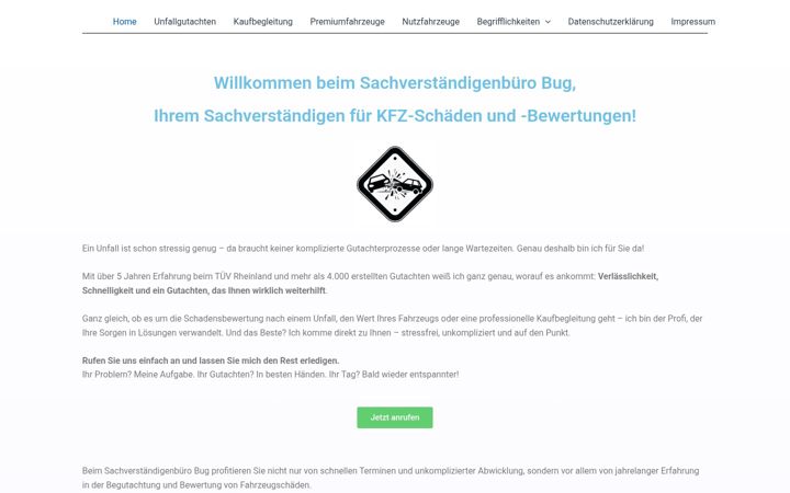 Screenshot of kfzbug.de