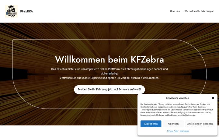 Screenshot of kfzebra.de