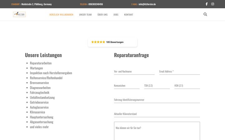 Screenshot of kfzforster.com