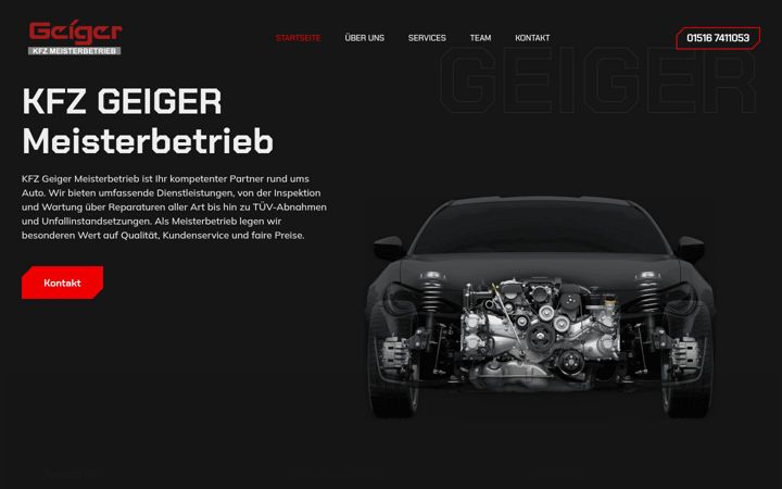 Screenshot of kfzgeiger.de