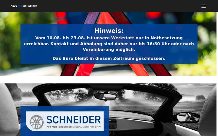 Screenshot of kfzschneider.com