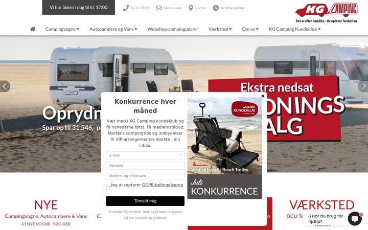 Screenshot von kg-camping.dk