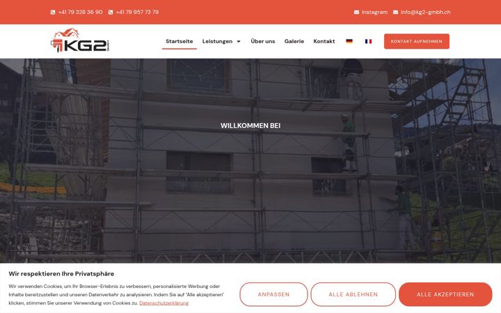 Screenshot of kg2-gmbh.ch