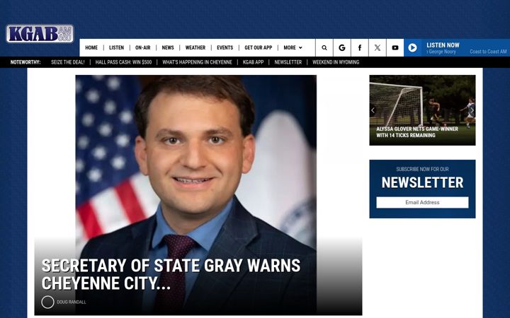 Screenshot of kgab.com
