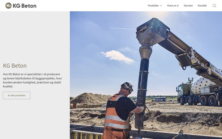 Screenshot of kgbeton.dk