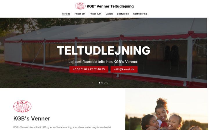 Screenshot di kgbsvenner.dk