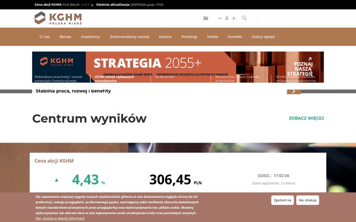 Screenshot of kghm.com