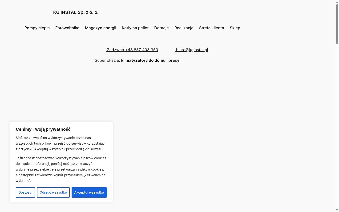 Képernyőkép a bármilyen interakció előtt megjelenő hozzájárulási bannerről