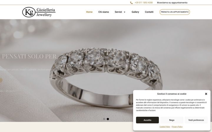Screenshot of kgjewellery.it
