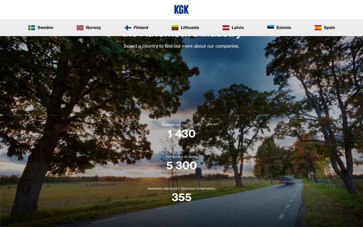 Screenshot of kgk.com