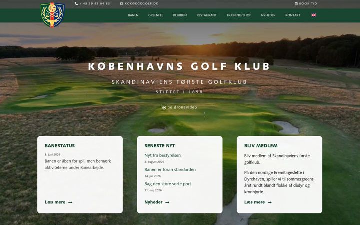 Screenshot of kgkgolf.dk