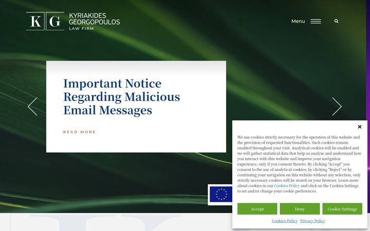 Screenshot of kglawfirm.gr