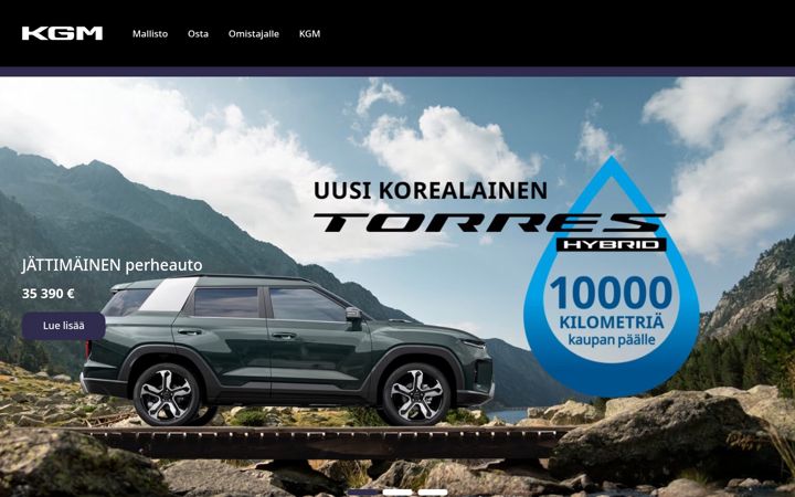 Screenshot of kgm-auto.fi
