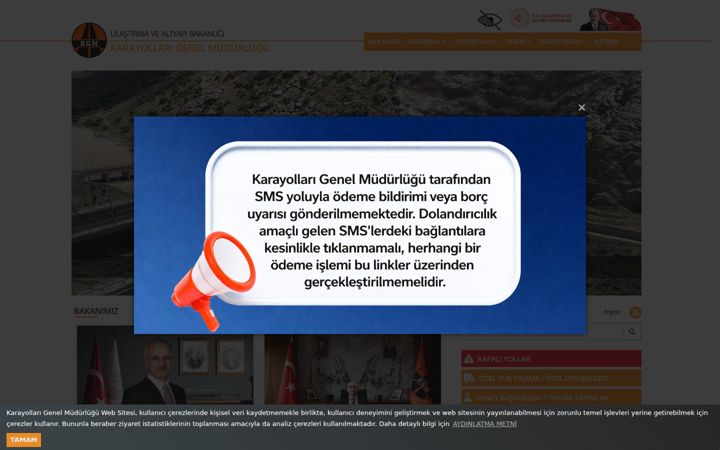 Screenshot of kgm.gov.tr