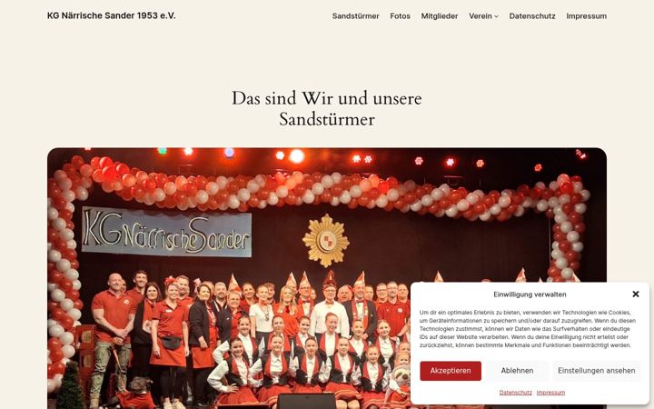 Screenshot of kgnaerrischesander.de