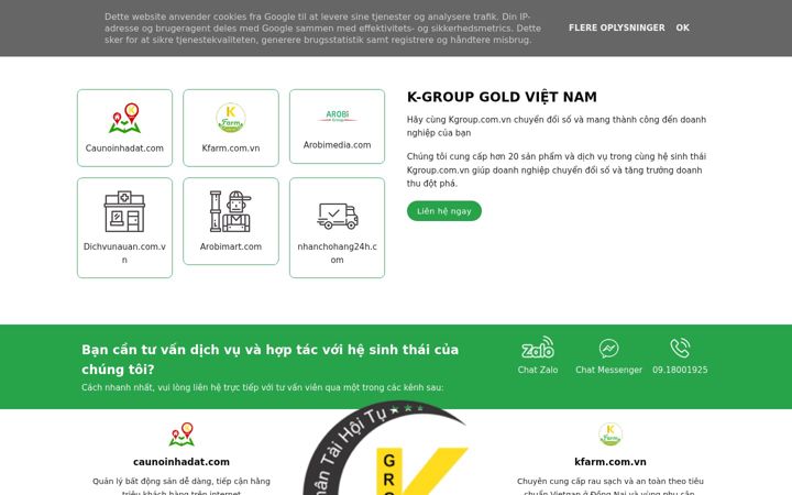 Screenshot ta' kgroup.com.vn