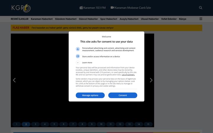 Screenshot of kgrthaber.com