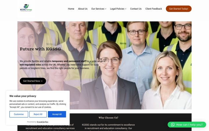 Screenshot of kgssg.co.uk