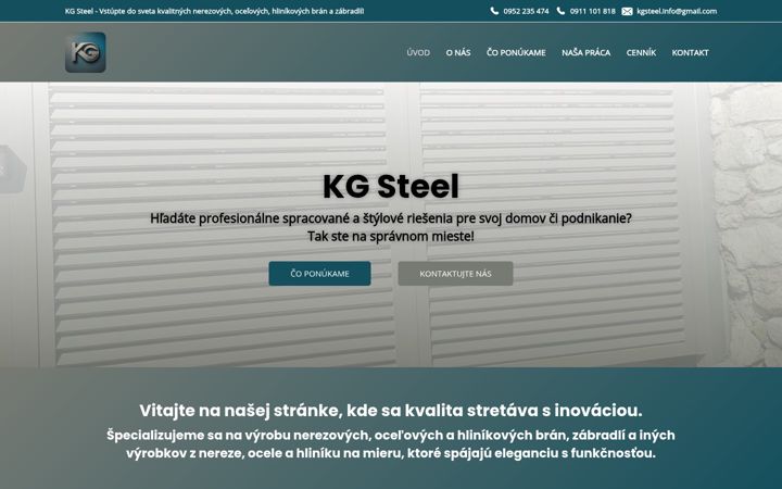 Screenshot of kgsteel.sk