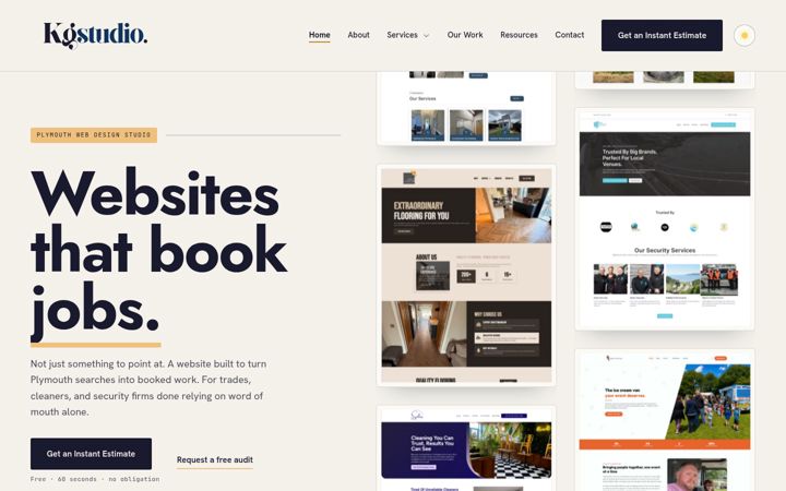 Screenshot of kgstudio.co.uk